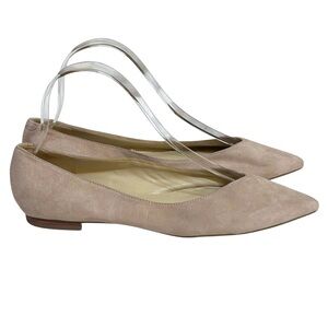 Marc Fisher flats blush nude suede pointy toe shoes size 6.5